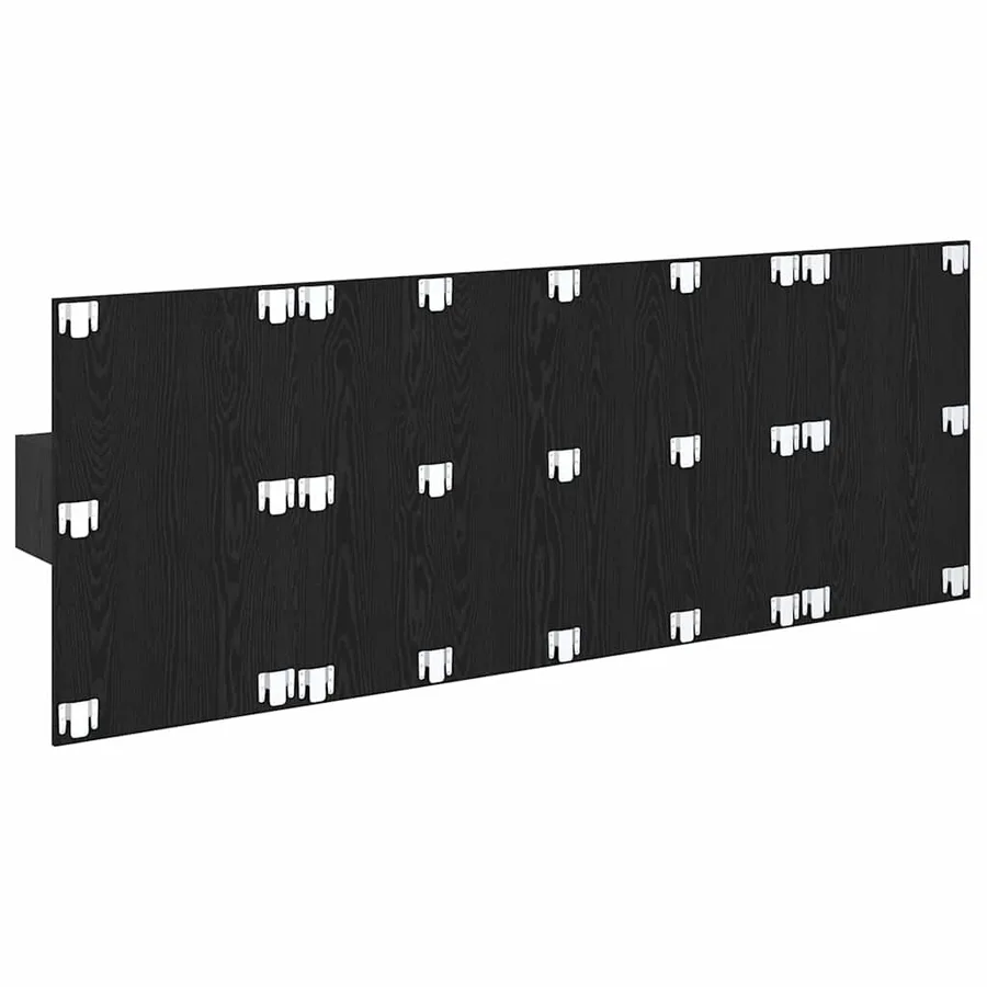 Tête de lit avec armoire 3 pcs Chêne noir Bois d'ingénierie - 9