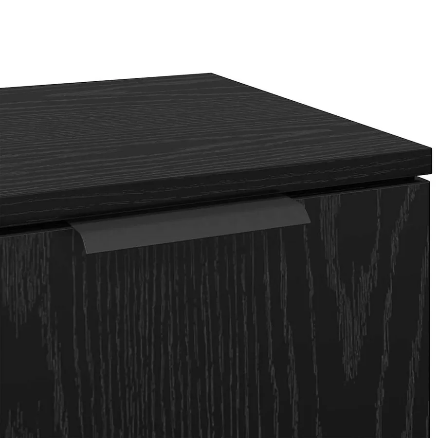 Buffet avec tiroir 3 pcs Chêne noir Bois d'ingénierie - 11