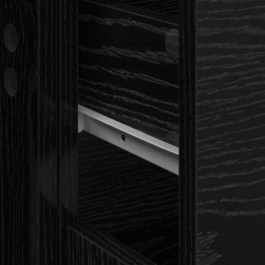 Buffet avec tiroir 3 pcs Chêne noir Bois d'ingénierie - 13