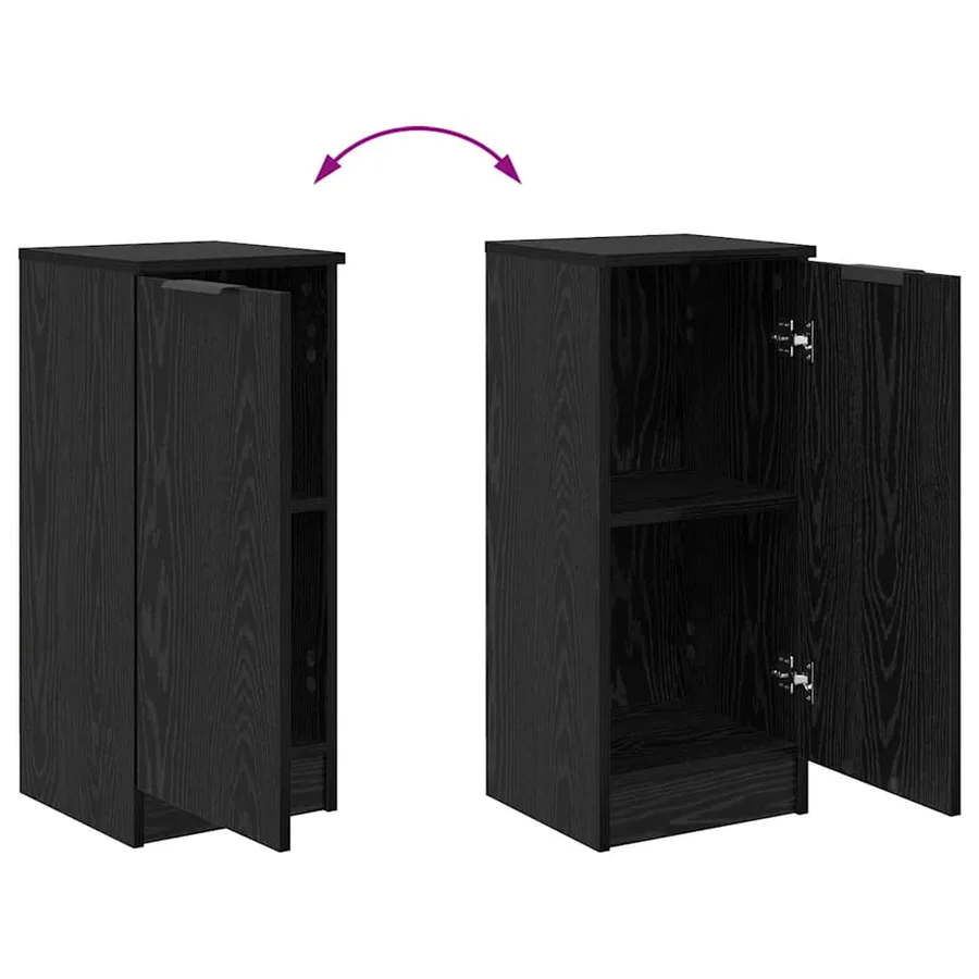 Buffet avec tiroir 3 pcs Chêne noir Bois d'ingénierie - 14