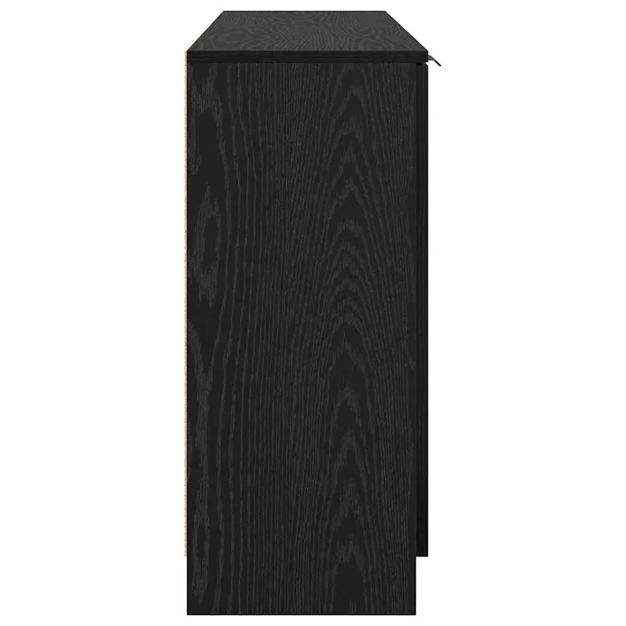 Buffet avec tiroir 3 pcs Chêne noir Bois d'ingénierie - 9