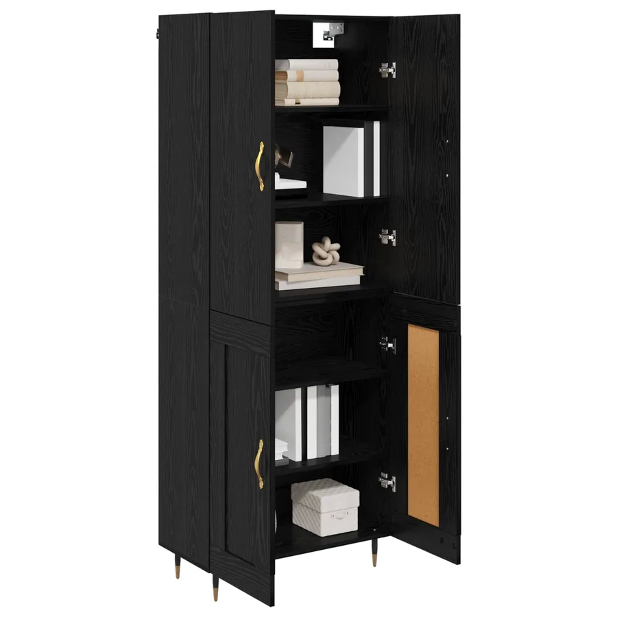 Haut Armoire Chêne noir 69,5 x 34 x 180 cm Bois d'ingénierie - 3