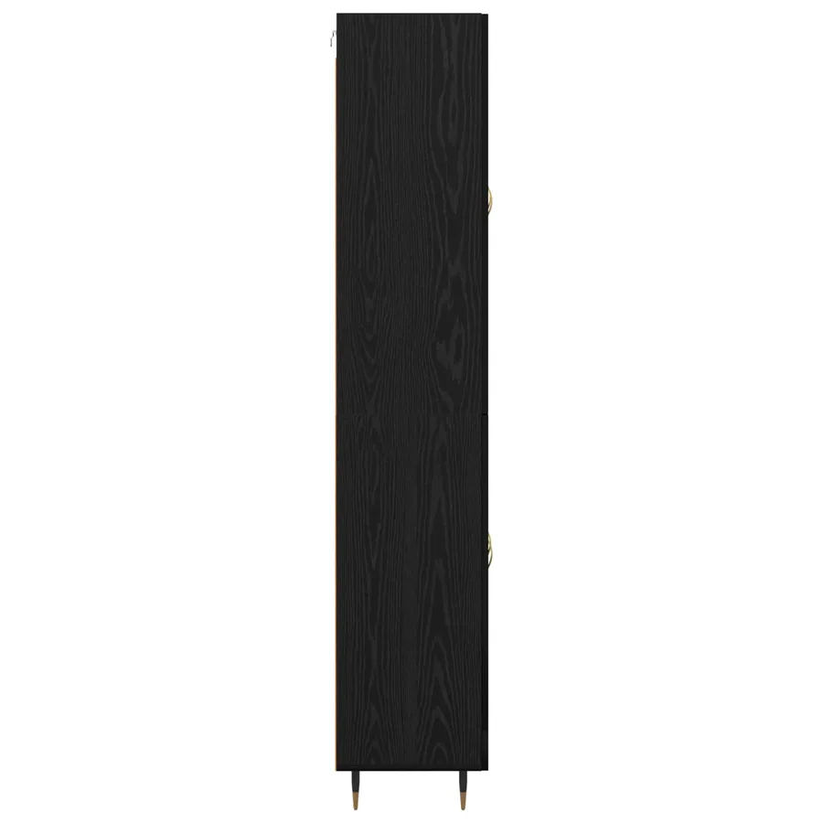 Haut Armoire Chêne noir 69,5 x 34 x 180 cm Bois d'ingénierie - 9