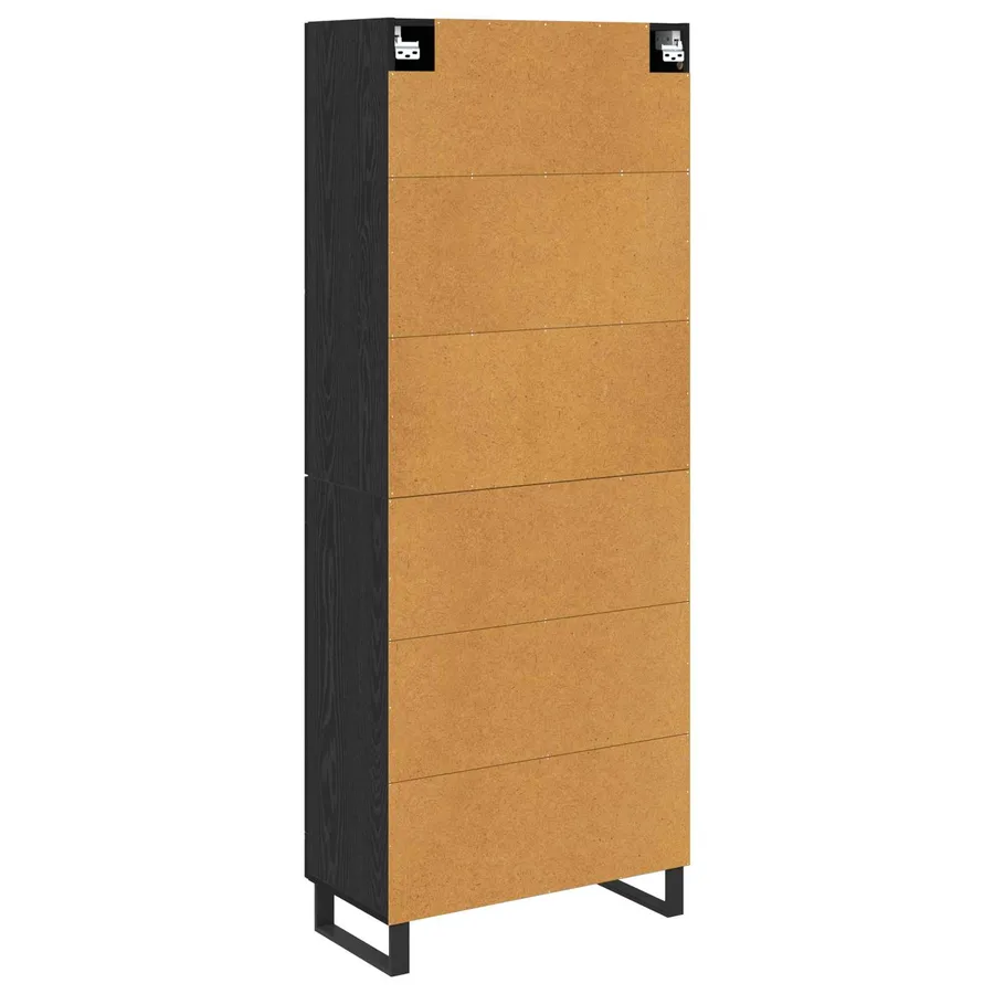 Haut Armoire avec tiroir 2 pcs Chêne noir 69,5 x 34 x 180 cm - 8