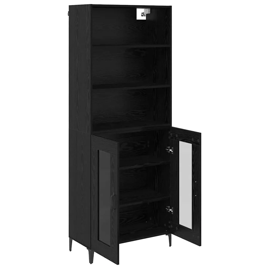 Haut Armoire Chêne noir 69,5 x 34 x 180 cm Bois d'ingénierie - 5