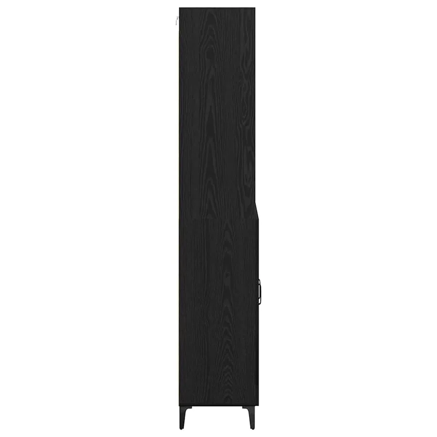 Haut Armoire Chêne noir 69,5 x 34 x 180 cm Bois d'ingénierie - 9