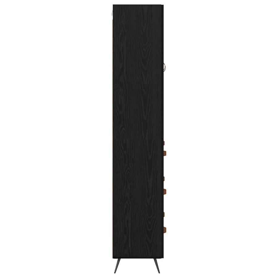 Haut Armoire Chêne noir 69,5 x 34 x 180 cm Bois d'ingénierie - 9