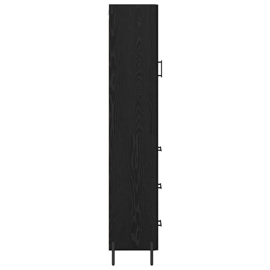 Haut Armoire Chêne noir 34,5 x 34 x 180 cm Bois d'ingénierie - 9