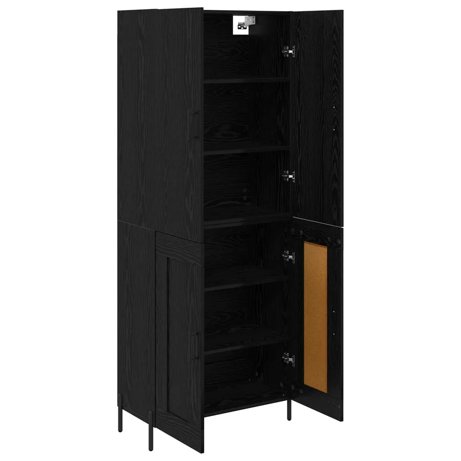 Haut Armoire Chêne noir 69,5 x 34 x 180 cm Bois d'ingénierie - 5