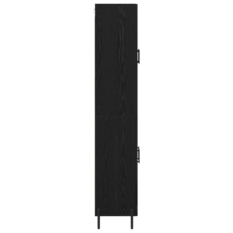 Haut Armoire Chêne noir 69,5 x 34 x 180 cm Bois d'ingénierie - 9