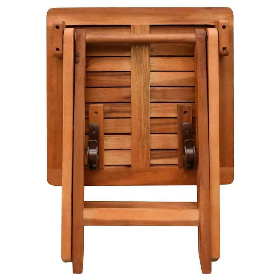 Chaise longue avec table Bois d'acacia solide - 9