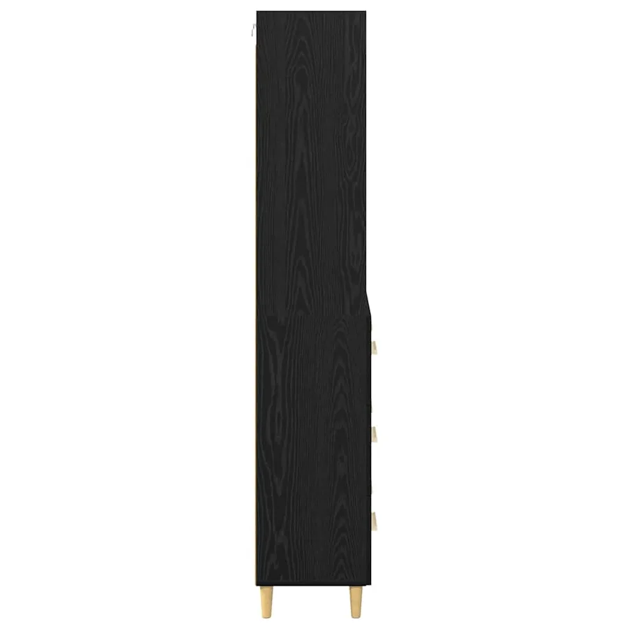 Haut Armoire Chêne noir 69,5 x 32,5 x 180 cm Bois d'ingénierie - 9