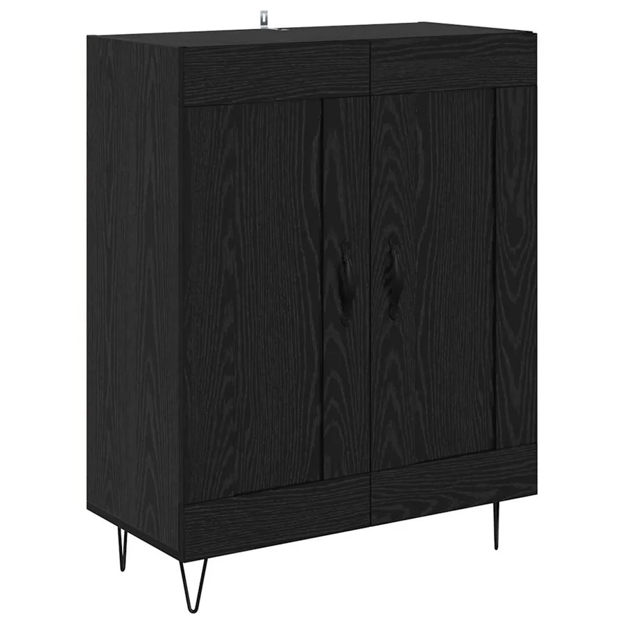Haut Armoire avec tiroir 2 pcs Chêne noir Bois d'ingénierie - 6