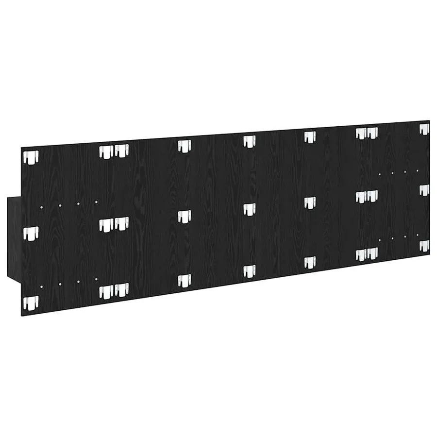 Tête de lit avec armoire 3 pcs Chêne noir Bois d'ingénierie - 9