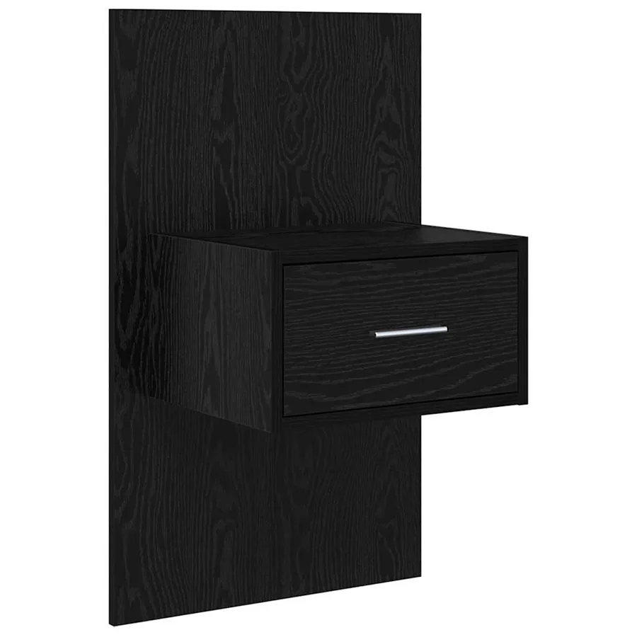 Tête de lit avec armoire 3 pcs Chêne noir Bois d'ingénierie - 6