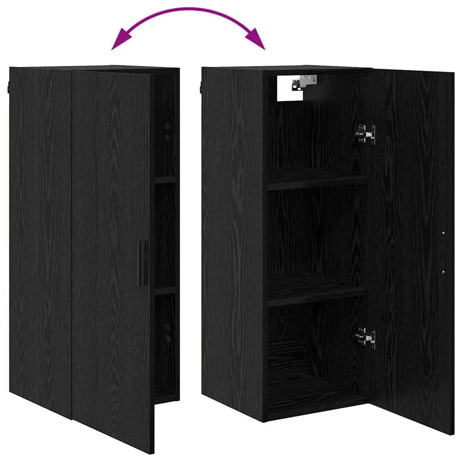 Haut Armoire Chêne noir 34,5 x 34 x 180 cm Bois d'ingénierie - 13