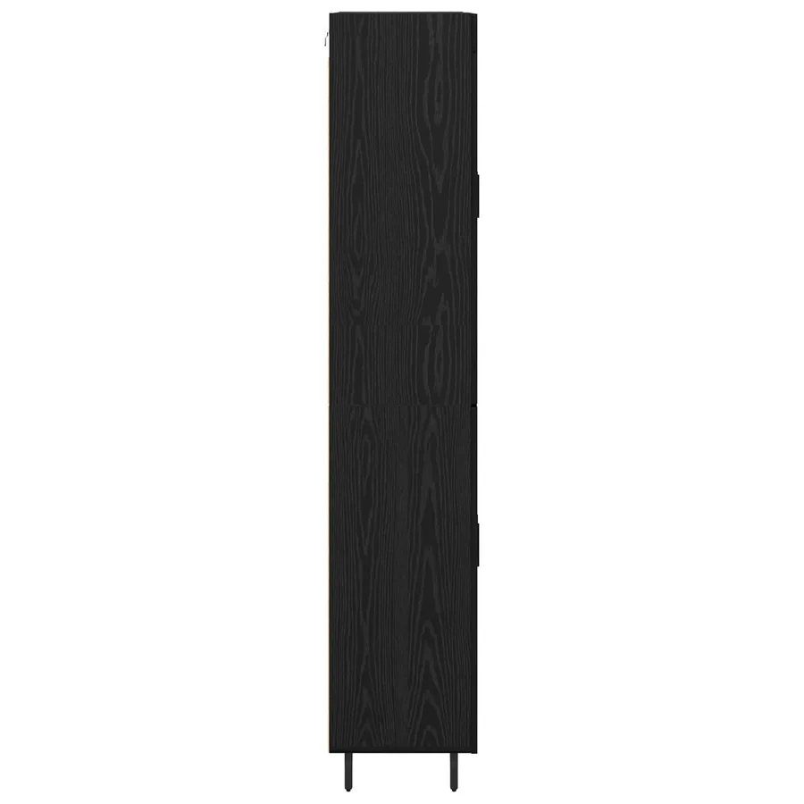 Haut Armoire 2 pcs Chêne noir Bois d'ingénierie - 9