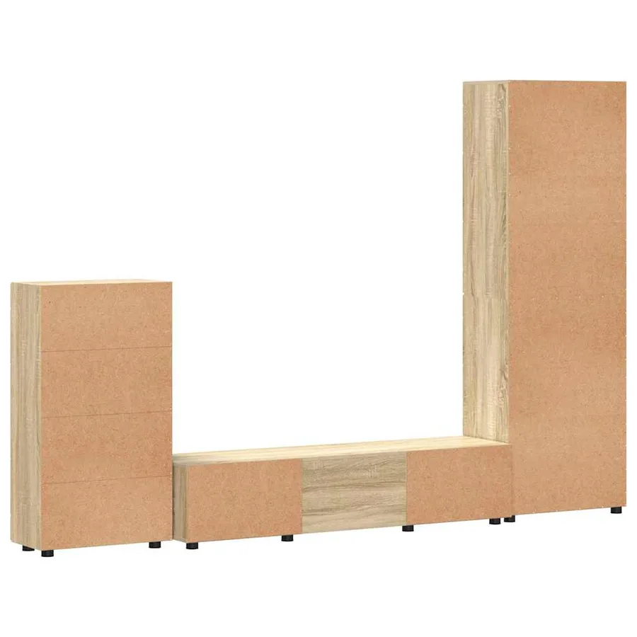 Ensemble meuble TV FLORIN 3 pcs Chêne Sonoma Bois d'ingénierie - 10