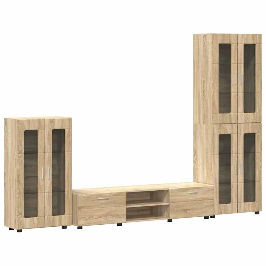 Ensemble meuble TV FLORIN 3 pcs Chêne Sonoma Bois d'ingénierie - 2
