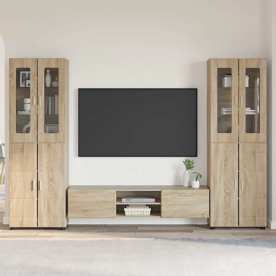 Ensemble meuble TV FLORIN 3 pcs Chêne Sonoma Bois d'ingénierie