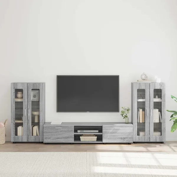 Ensemble meuble TV FLORIN 3 pcs Gris Sonoma Bois d'ingénierie