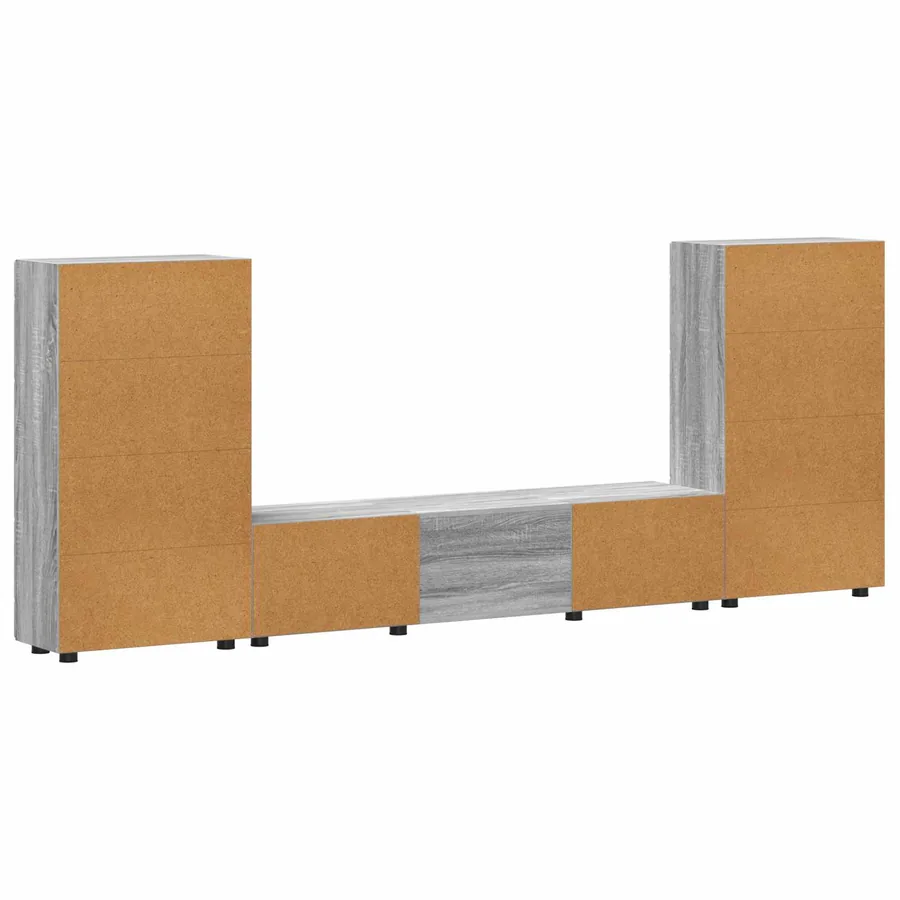 Ensemble meuble TV FLORIN 3 pcs Gris Sonoma Bois d'ingénierie - 10