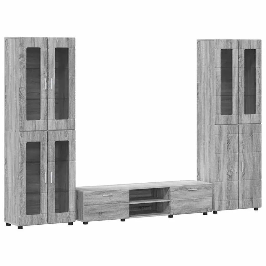 Ensemble meuble TV FLORIN 3 pcs Gris Sonoma Bois d'ingénierie - 2