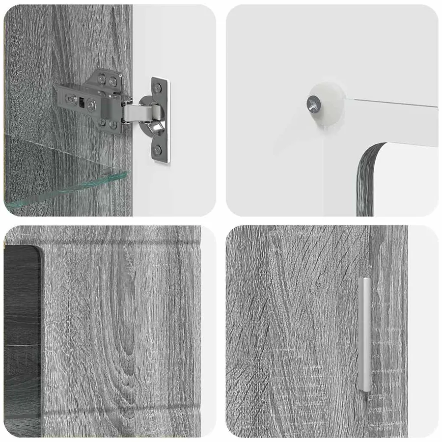Ensemble meuble TV FLORIN 3 pcs Gris Sonoma Bois d'ingénierie - 11