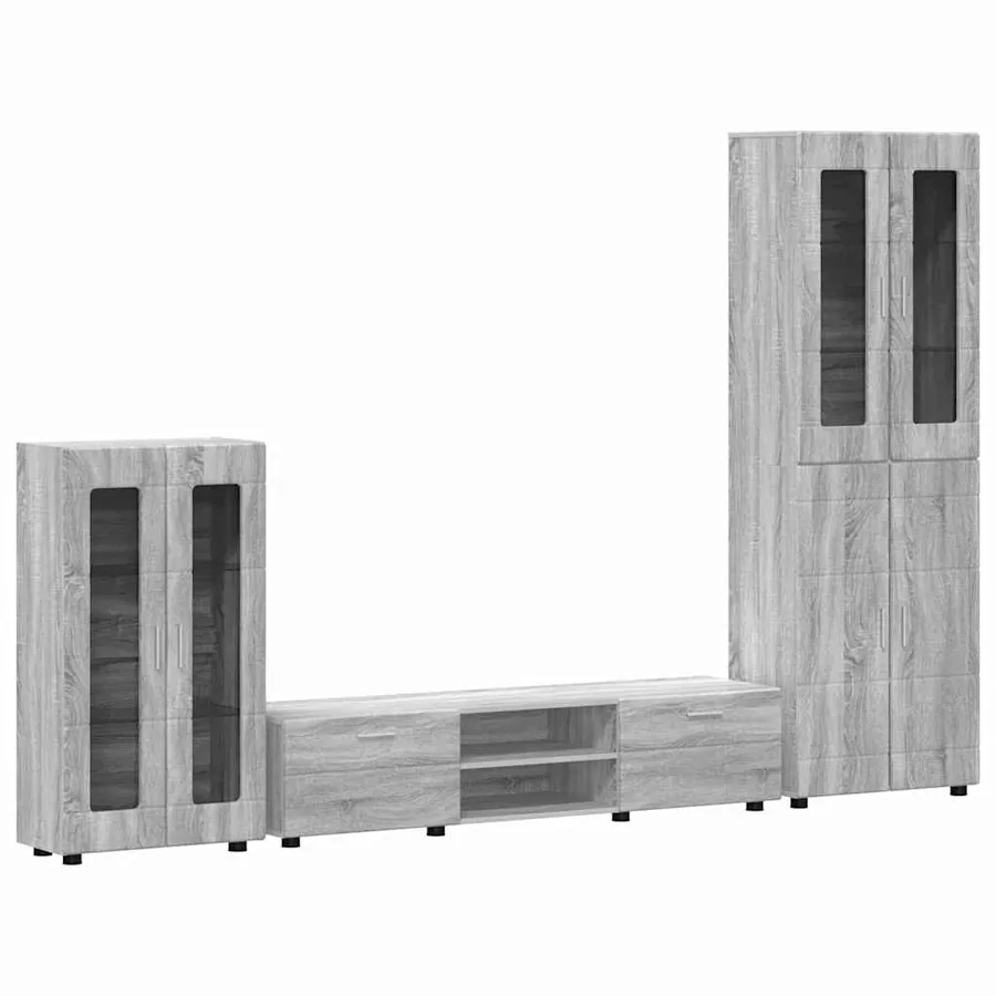 Ensemble meuble TV FLORIN 3 pcs Gris Sonoma Bois d'ingénierie - 2
