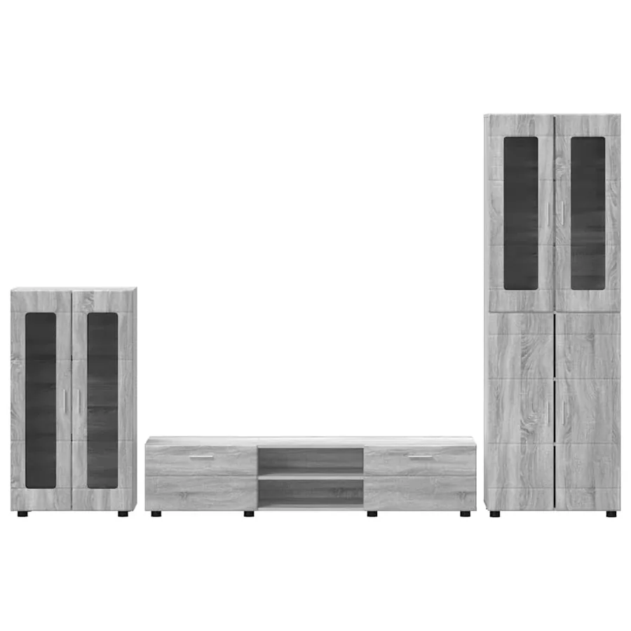 Ensemble meuble TV FLORIN 3 pcs Gris Sonoma Bois d'ingénierie - 9