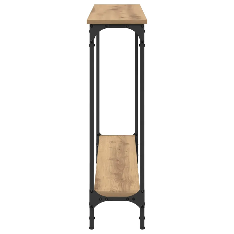 Table console Chêne artisanal 100 x 22,5 x 75 cm - 6