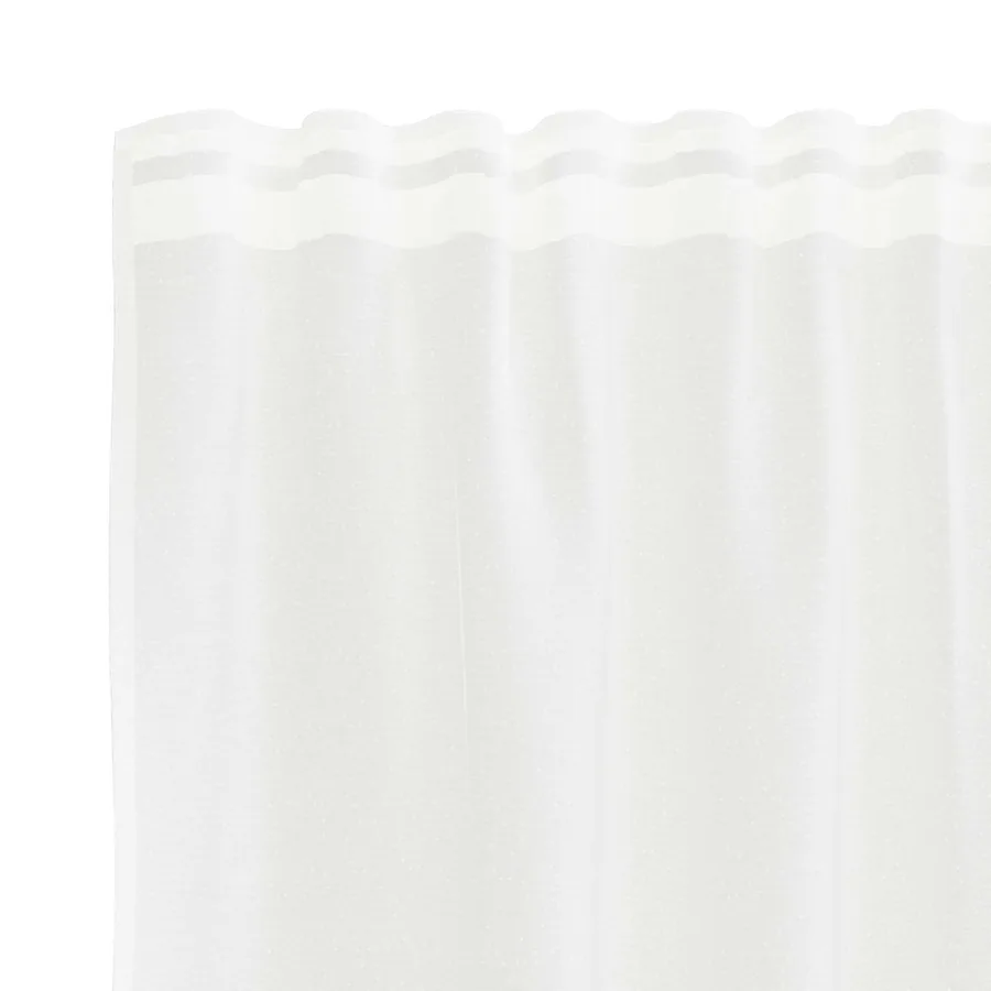 Rideau en Dentelle Floral Blanc 200 x 500 cm Polyester - 4
