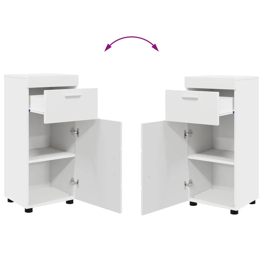 Ensemble d'armoire de salle de bain avec tiroir TULUM Blanc - 12