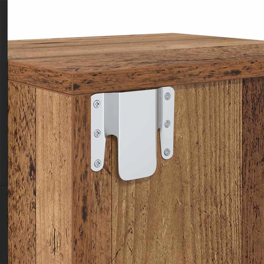 Cabinet de chevet avec tiroir 2 pcs Bois ancien 35 x 30 x 51 cm - 12