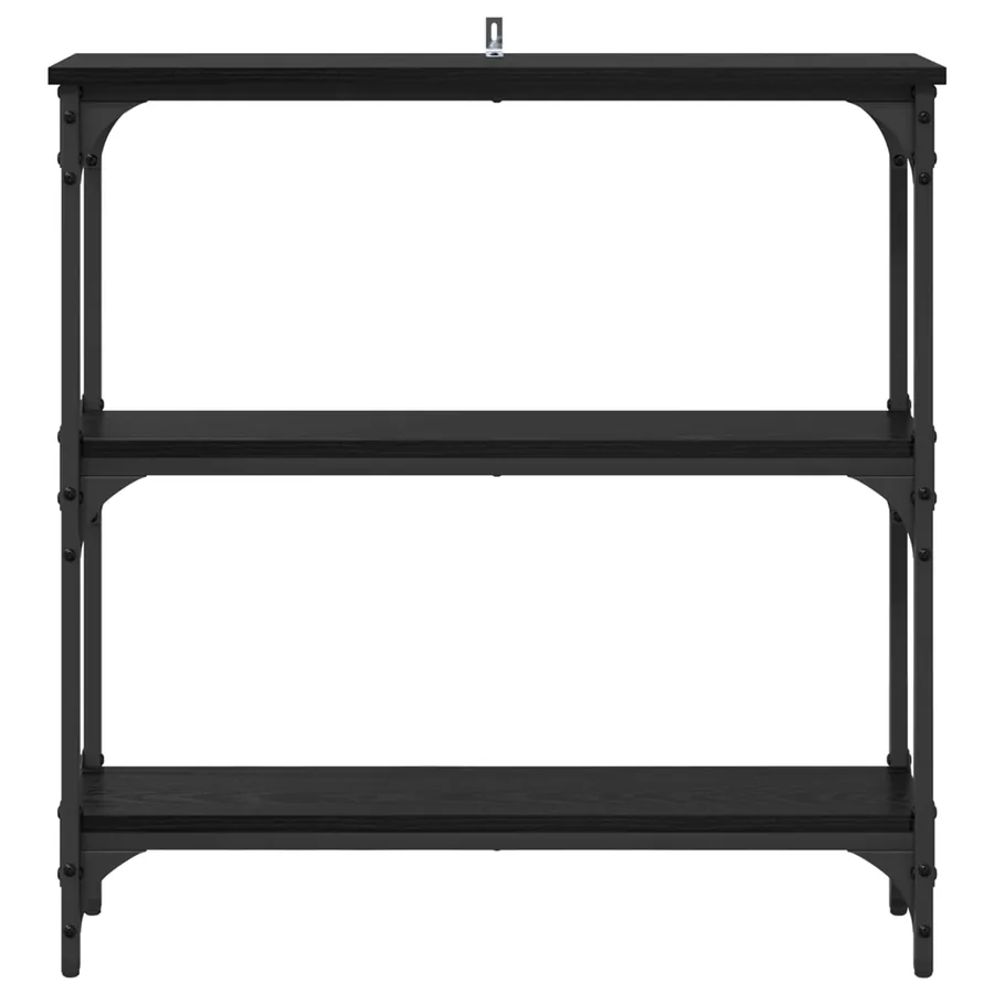 Table console Chêne noir 75 x 22,5 x 75 cm Bois d'ingénierie - 5