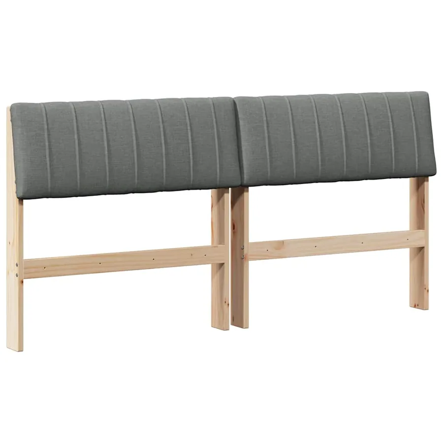 Tête de lit capitonnée Gris foncé 160 cm Pin massif - 2
