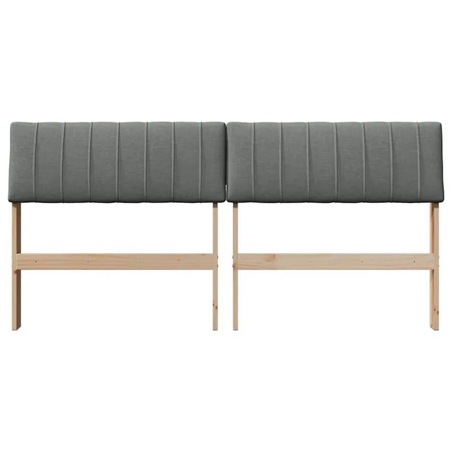 Tête de lit capitonnée Gris foncé 160 cm Pin massif - 4