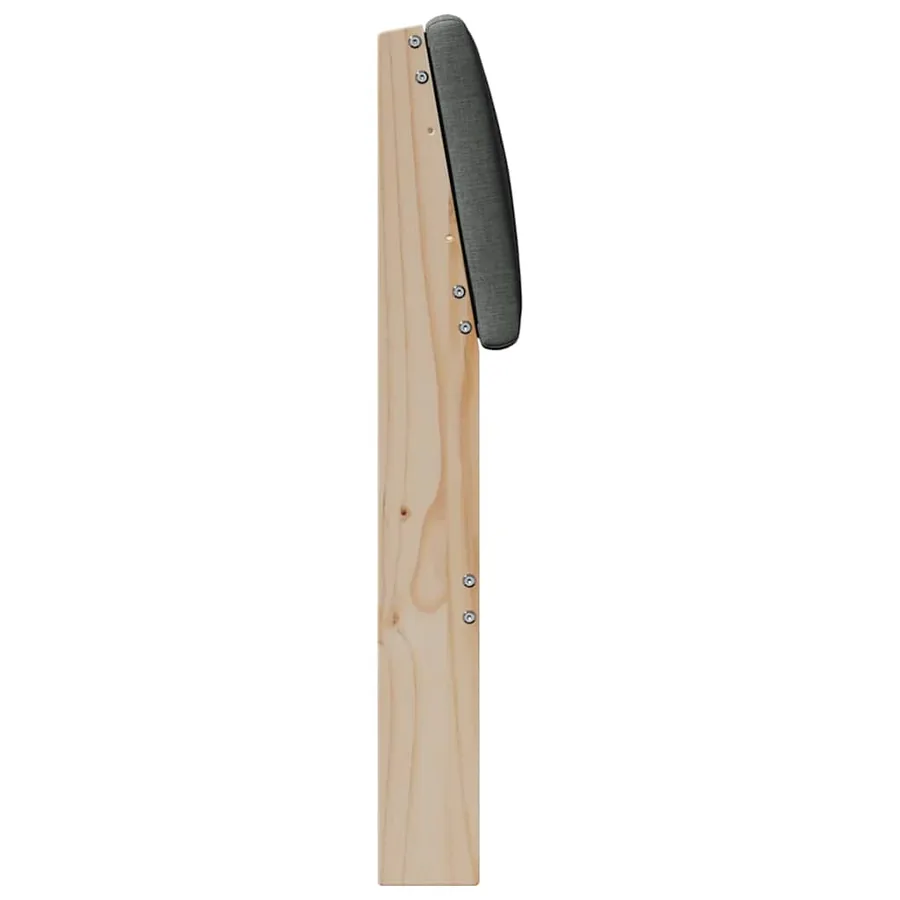 Tête de lit capitonnée Gris foncé 160 cm Pin massif - 5