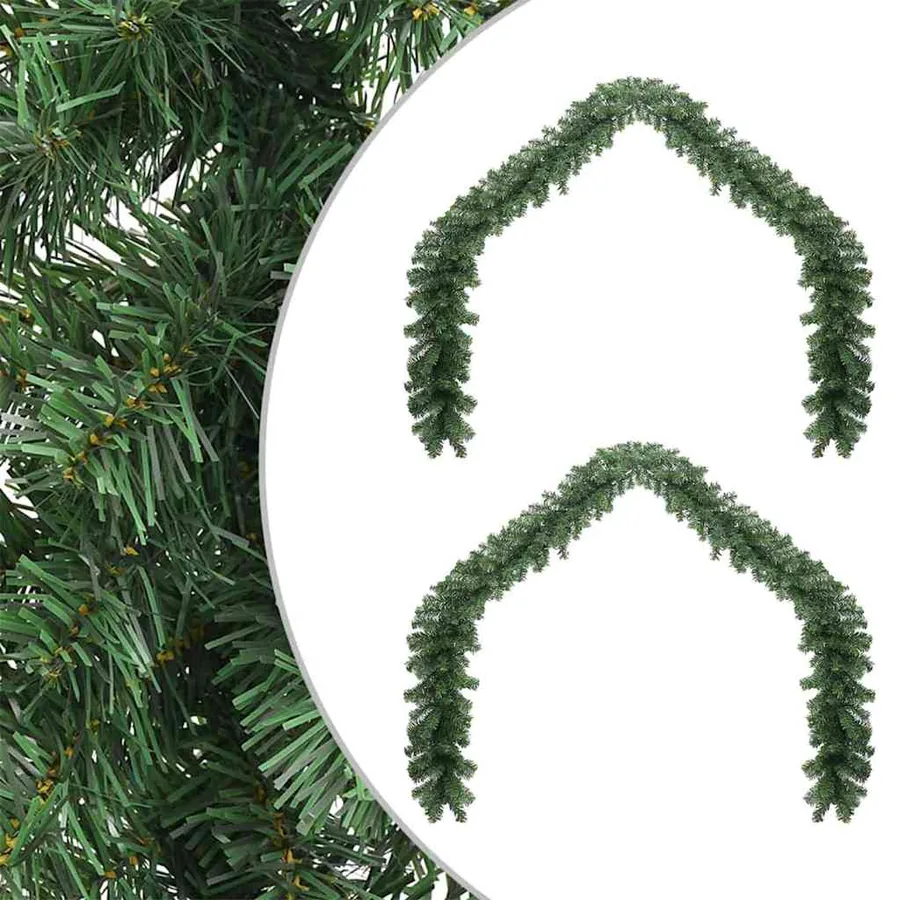 Guirlande de Noël 2 pcs Vert 20 m PVC - 2