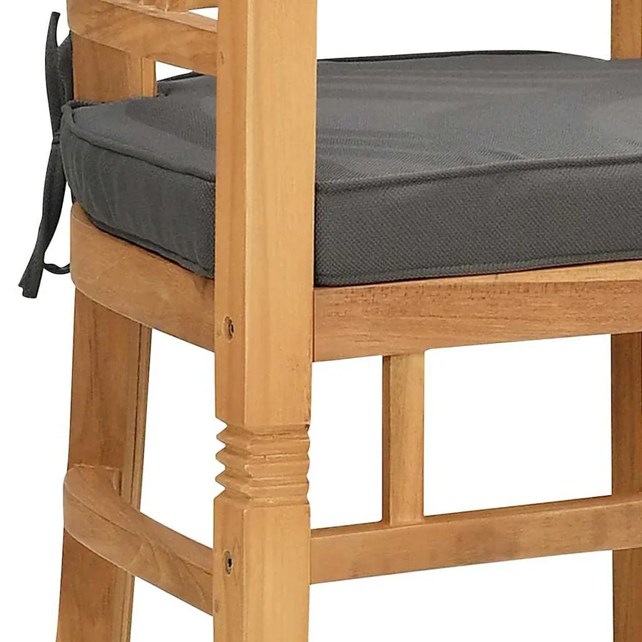 Chaise 2 pcs Marron 63 x 58 x 89 cm Bois de teck massif - 10