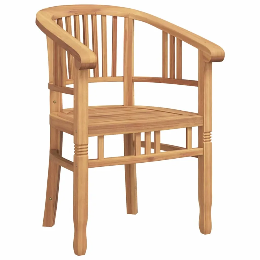 Chaise 2 pcs Marron 63 x 58 x 89 cm Bois de teck massif - 5