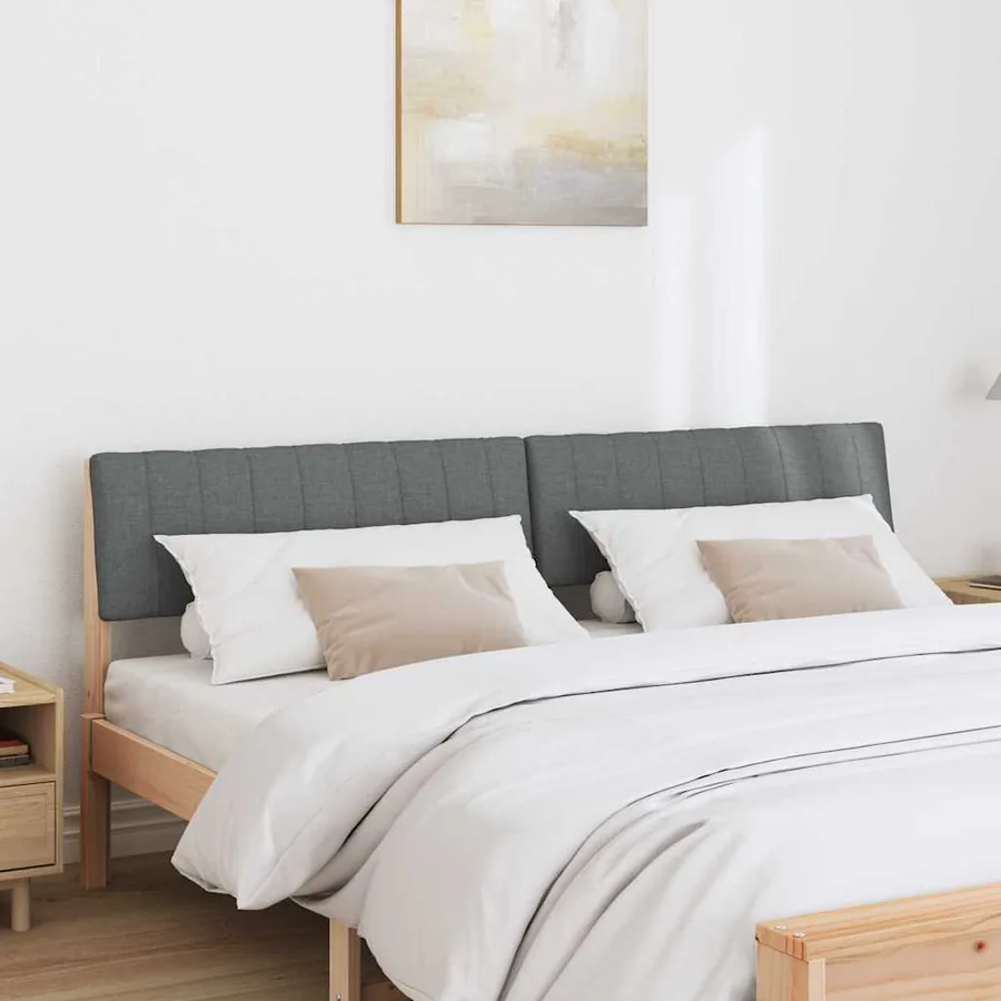 Tête de lit capitonnée Gris foncé 180 cm Pin massif - 3