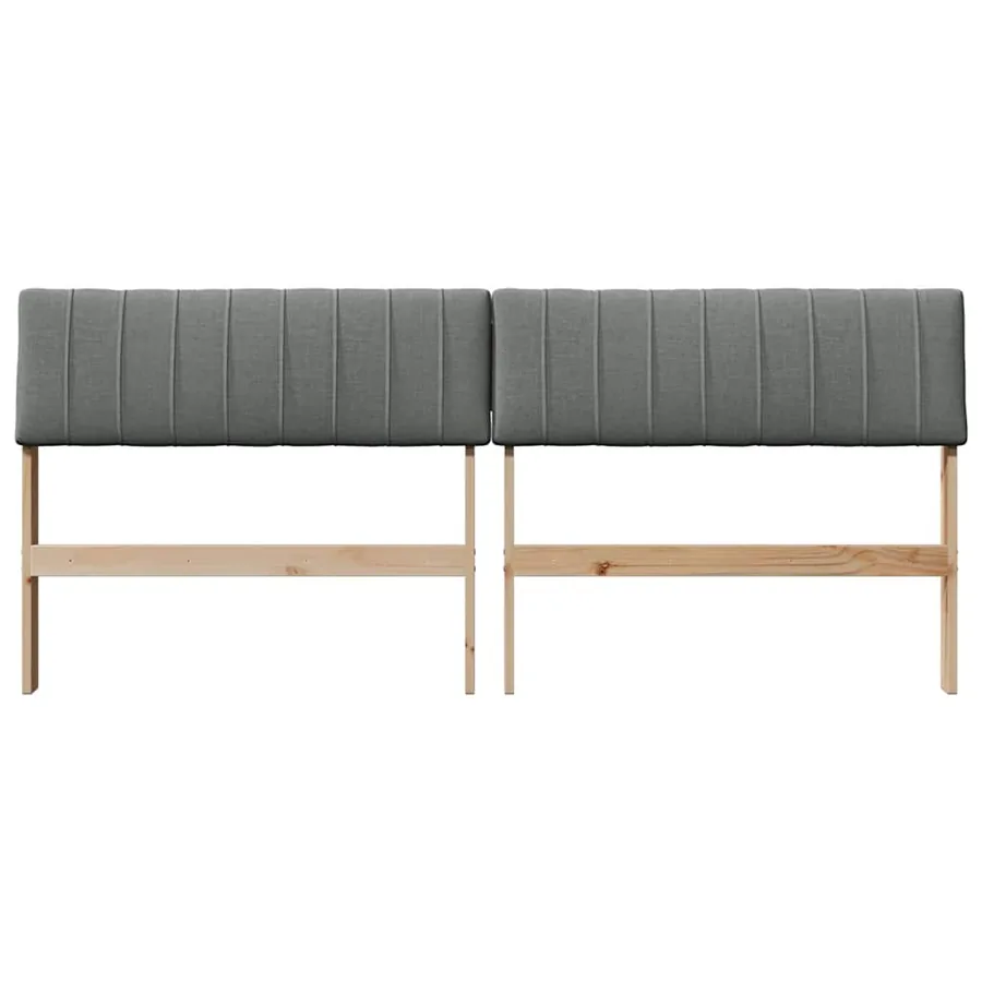 Tête de lit capitonnée Gris foncé 180 cm Pin massif - 4