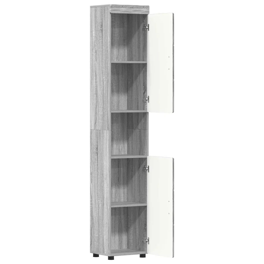 Ensemble d'armoire de salle de bain TULUM Gris Sonoma - 5