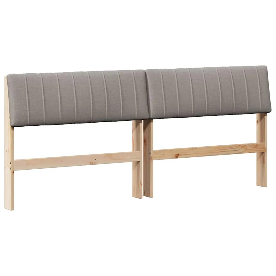Tête de lit capitonnée Taupe 180 cm Pin massif - 2