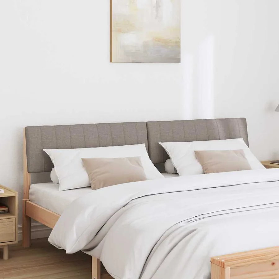 Tête de lit capitonnée Taupe 180 cm Pin massif - 3