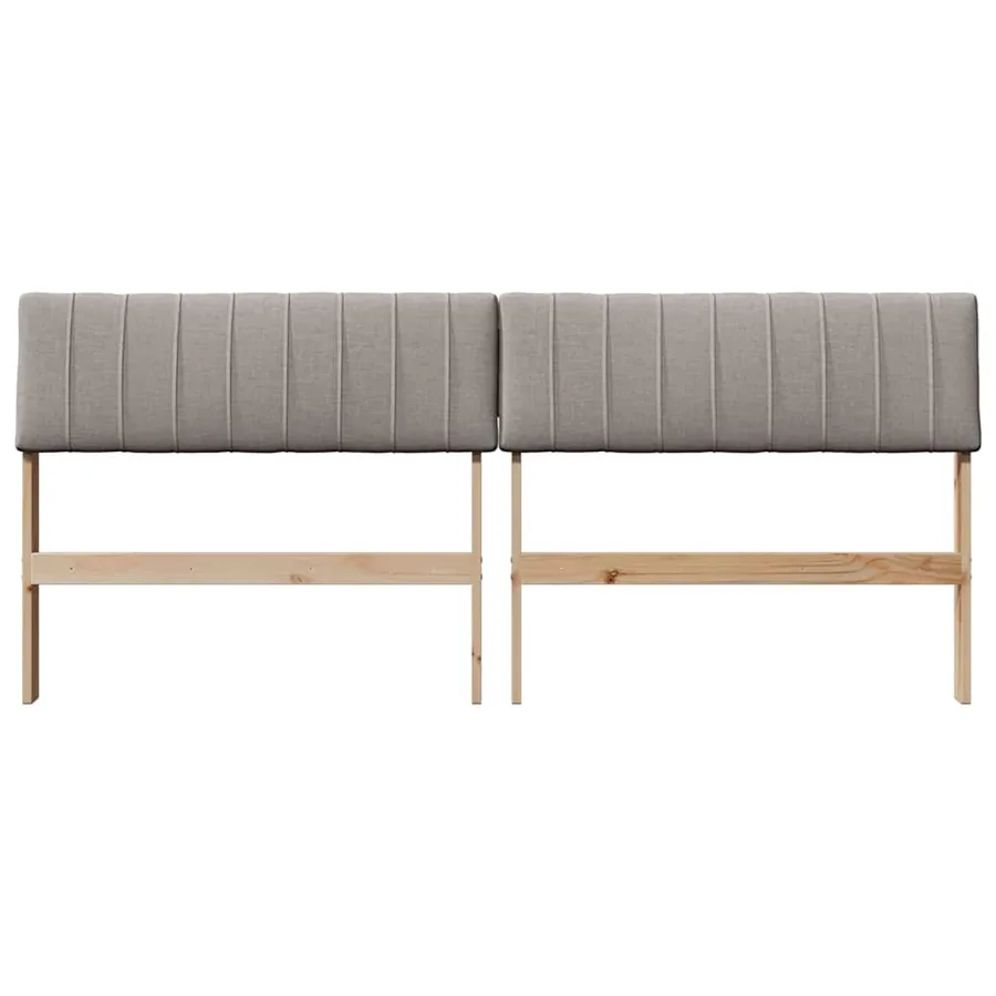 Tête de lit capitonnée Taupe 180 cm Pin massif - 4