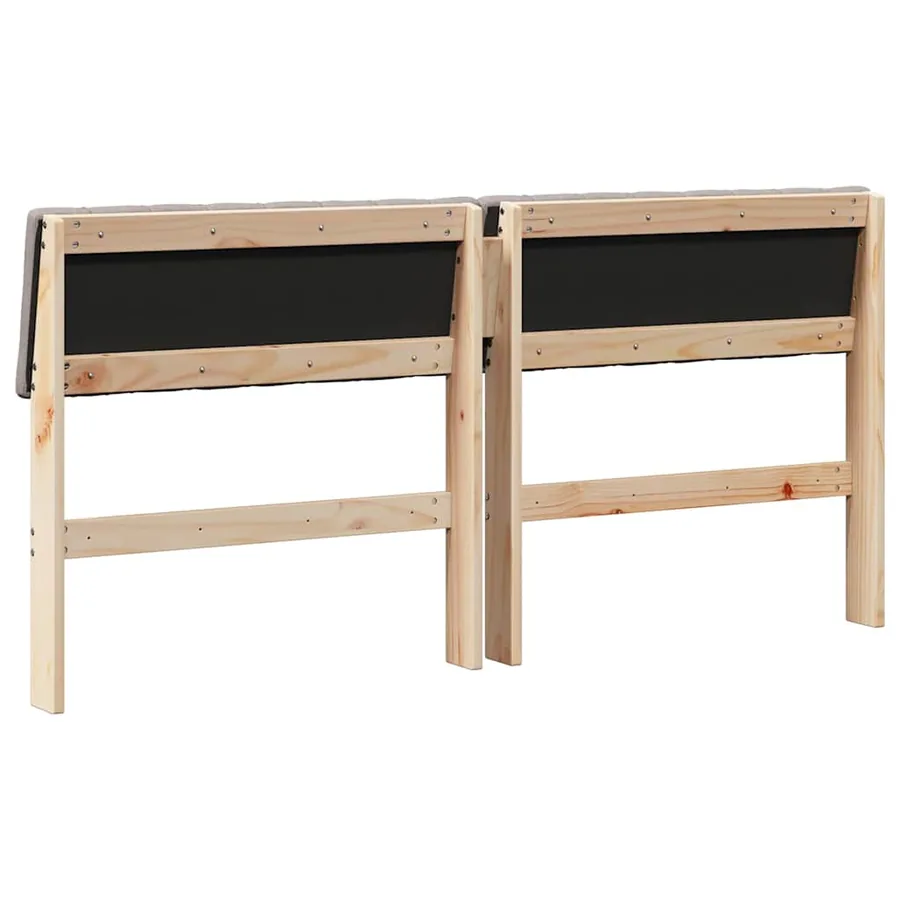 Tête de lit capitonnée Taupe 160 cm Pin massif - 6