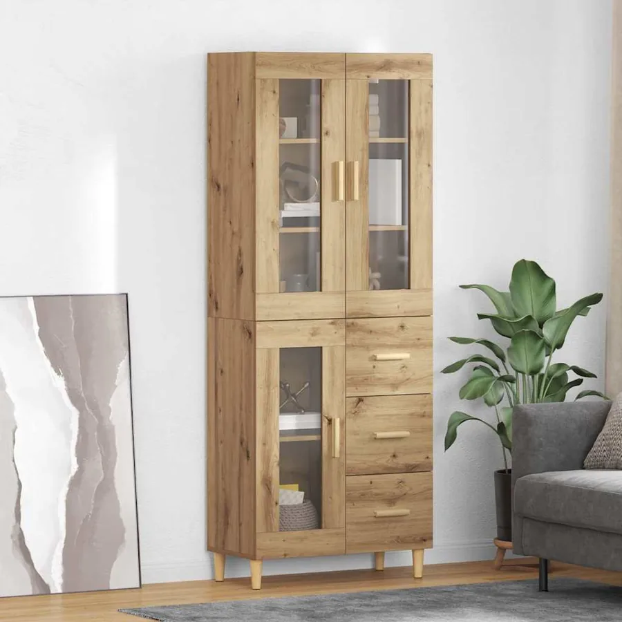 Haut Armoire Chêne artisanal 69,5 x 34 x 180 cm