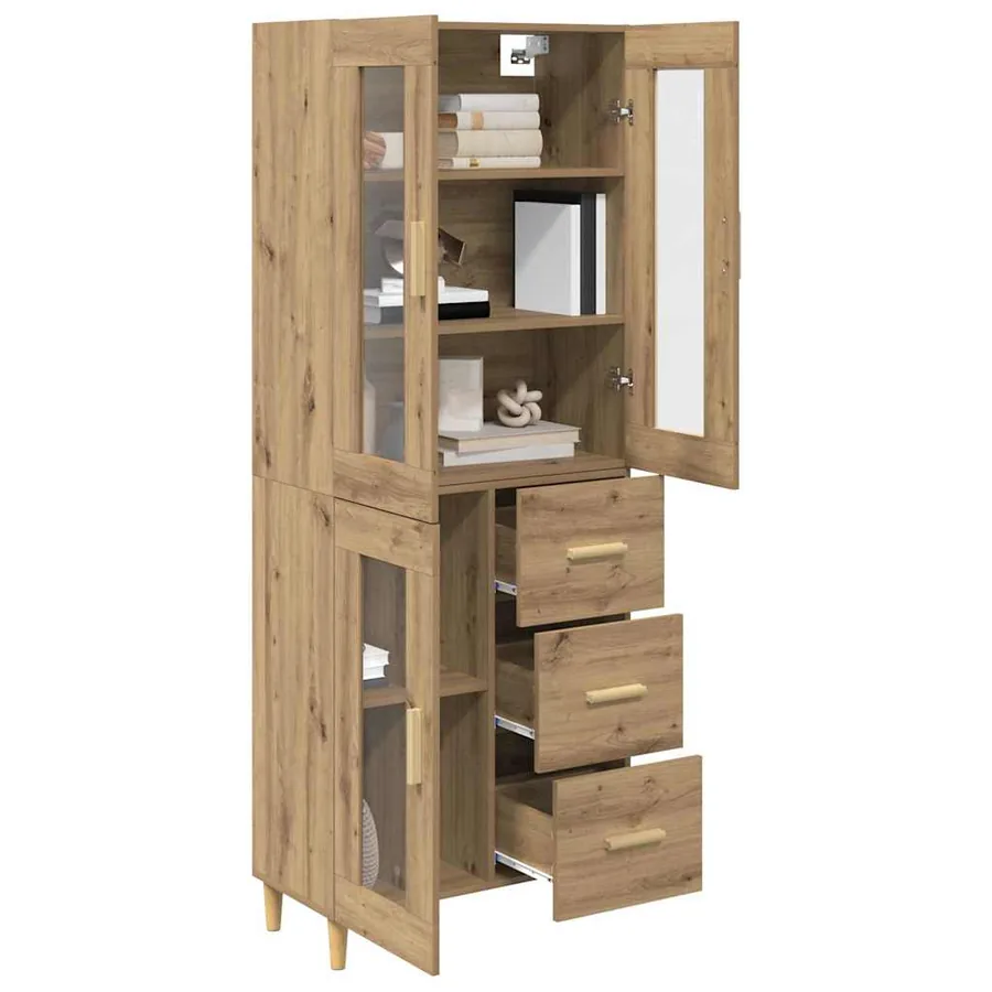 Haut Armoire Chêne artisanal 69,5 x 34 x 180 cm - 3